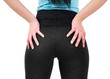 Isolated woman back view