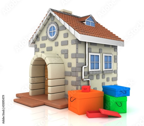 Illustration: house, box house, box