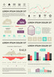 Elements of Infographics with buttons and menus