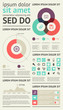 Elements of Infographics with buttons and menus