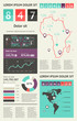 Elements of Infographics with buttons and menus