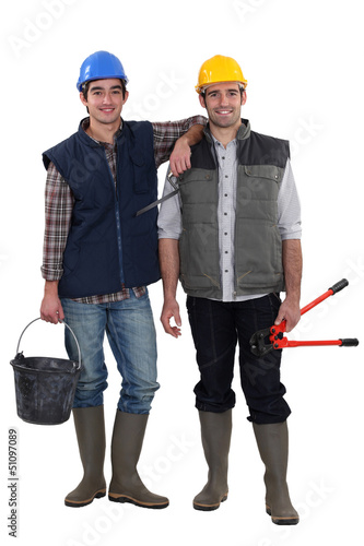 Photo: A team of tradesmen A team of tradesmen