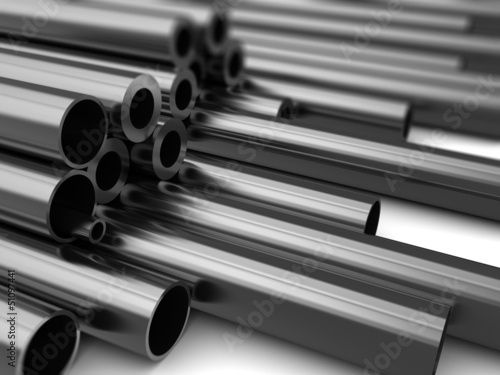Illustration: metal pipes background metal pipes background
