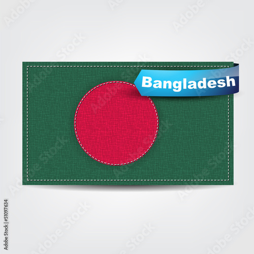 Vector: Fabric texture of the flag of Bangladesh Fabric texture of the flag of Bangladesh
