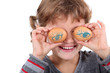 Girl with eggs for eyes