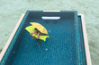 Fun at pool under the rain
