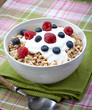 Bowl Of Healthy Muesli With Yo...