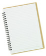 Blank notebook isolated on white