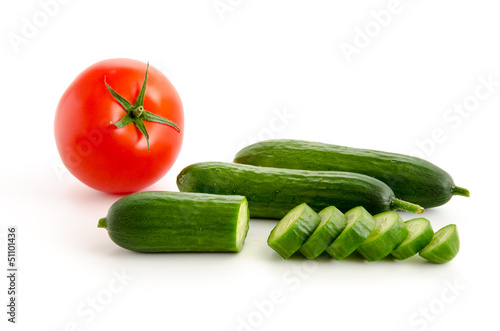 Photo: Kleine Gurken und Cocktailtomate Kleine Gurken und Cocktailtomate