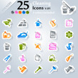 Cleaning icons set, sticker series