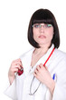 Serious female doctor