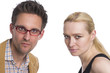 Frau und Mann als verärgertes Paar