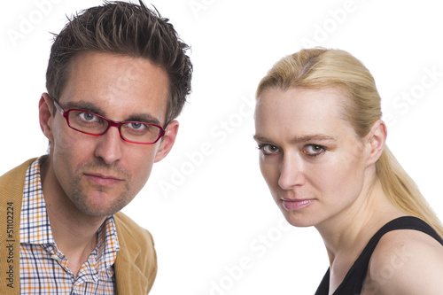 Photo: Frau und Mann als verärgertes Paar Frau und Mann als verärgertes Paar
