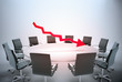 Illustration: Falling earnings report Falling earnings report