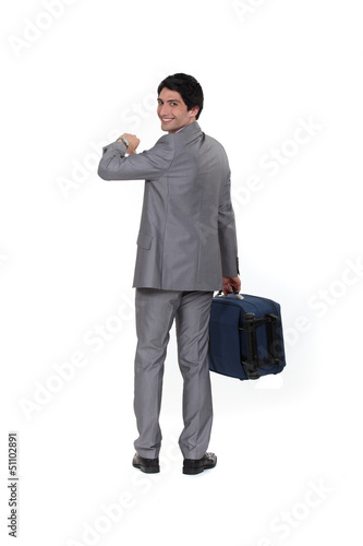 Photo: Businessman looking at the time Businessman looking at the time