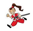 Samurai cartoon vector charater