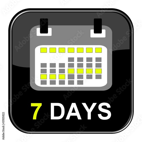 Illustration: Schwarzer Button - 7 Tage Schwarzer Button - 7 Tage