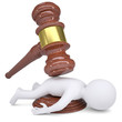 3d white man under the hammer of the judge