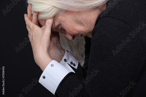 Photo: Old woman in pain Old woman in pain