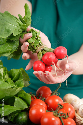 Photo: Fresh red radishes Fresh red radishes