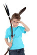 Child playing bow and arrows