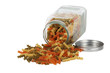 Photo: Pasta falling from jar Pasta falling from jar