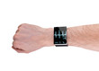 Photo: arm with a modern Internet Smartwatch, isolated on white arm with a modern Internet Smartwatch, isolated on white