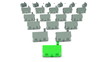Selecting the perfect home to buy 3d isolated concept