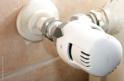 Photo: thermostatic valve of the heater at home to save gas thermostatic valve of the heater at home to save gas