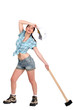 Woman with a sledgehammer