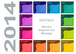 Vektor: Jahreskalender 2014 (deutsch, Woche beginnt mit Montag) Jahreskalender 2014 (deutsch, Woche beginnt mit Montag)