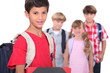Children on the first day of school
