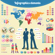 Elementos infográficos para presentación de negocios