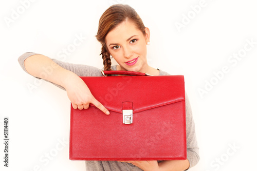 Photo: Frau mit roter Tasche Frau mit roter Tasche