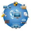 computer network icon set