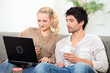 Couple on laptop