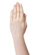 female teen hand praying