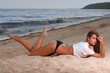 beautiful woman in a bathing suit