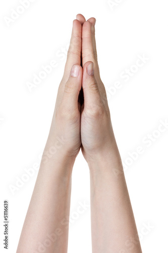 Photo: female teen hand praying female teen hand praying