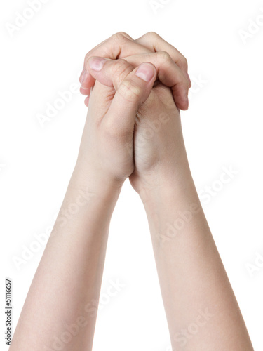 Photo: female teen hand praying female teen hand praying