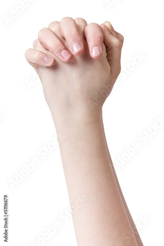 Photo: female teen hand praying female teen hand praying