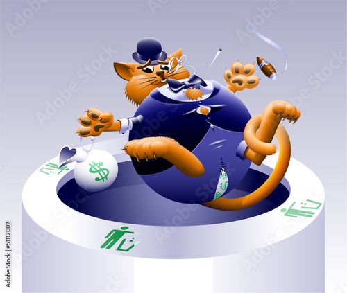 Vector: No Fat Cats 3: Cat in the Trash No Fat Cats 3: Cat in the Trash