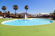 tropical outdoor pool area