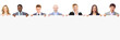 group of young smiling business people.