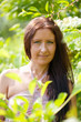  woman in spring  garden