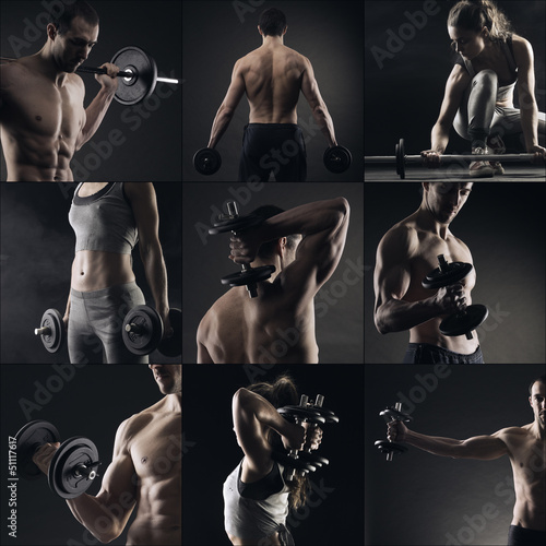Photo: Bodybuilding image collage Bodybuilding image collage