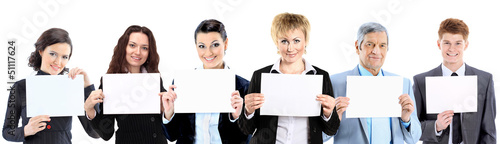 Photo: group of young smiling business people. group of young smiling business people.