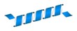 long blue twisted ribbon