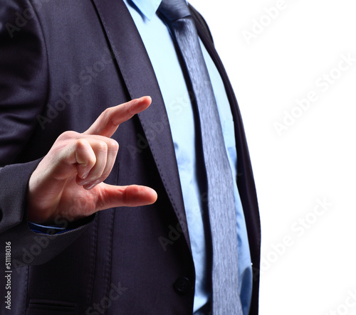 Photo: Beautiful hands on a white background. Beautiful hands on a white background.