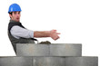 Bricklayer with copyspace